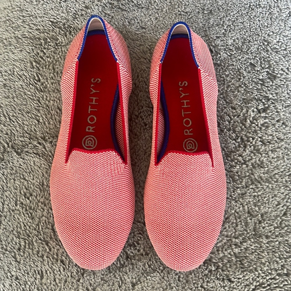 Rothy’s Retired Red Lollipop Loafer, Size 7.5, Like New!
